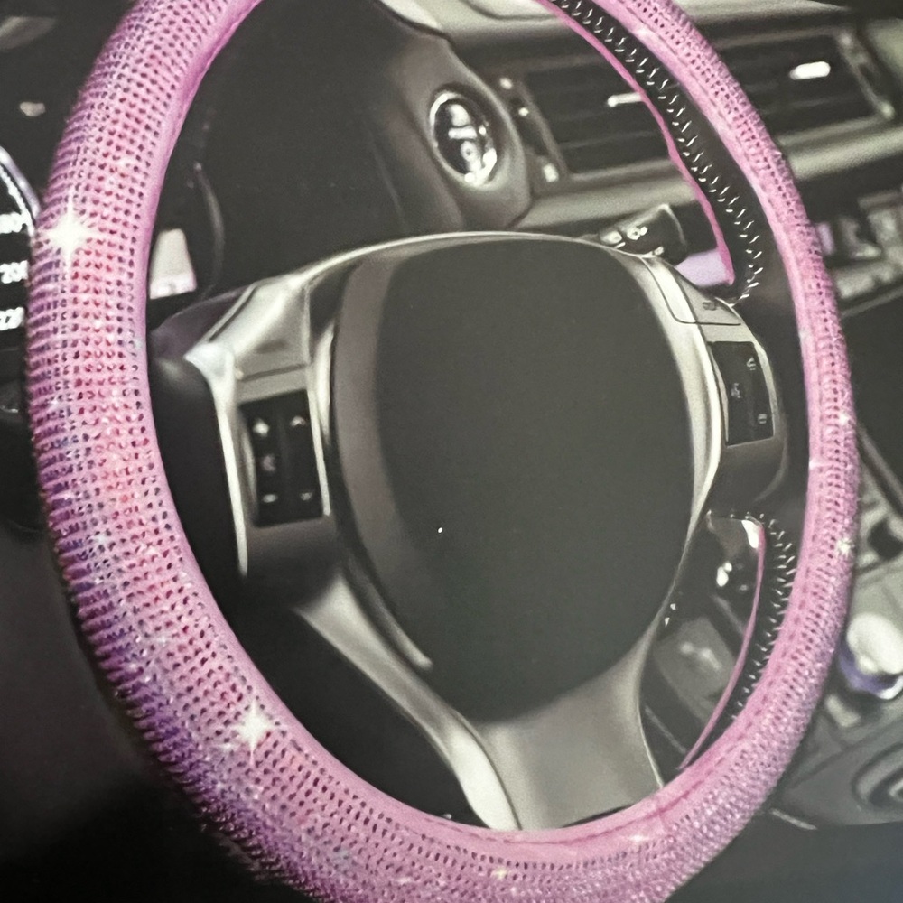 NWT Hype Pink Steering Wheel Cover with Sparkly Finish